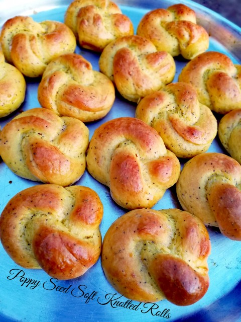 Poppy Seed Soft Knotted Rolls