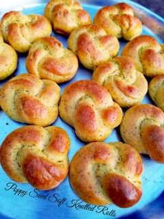 Poppy Seed Soft Knotted Rolls