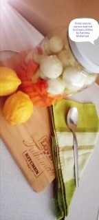 White Pickle Onions, Crunchy Carrots And Red Bird Eye Chillies