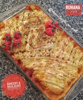 Bangers Mash & Beans Casserole