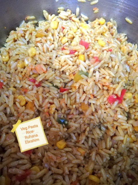 Veg Pasta Rice recipe by Ruhana Ebrahim