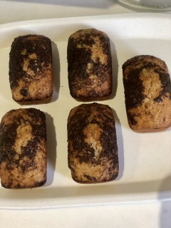 Coconut And Chocolate Mini Banana Loaves