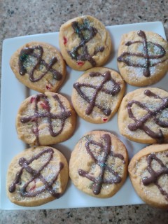 Custard Cherry Biscuit