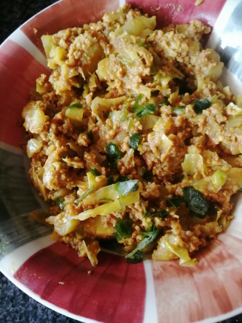 Cabbage & Mince Curry