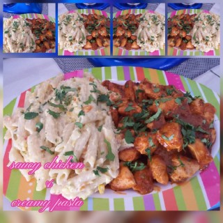 Saucy Chicken N Creamy Pasta