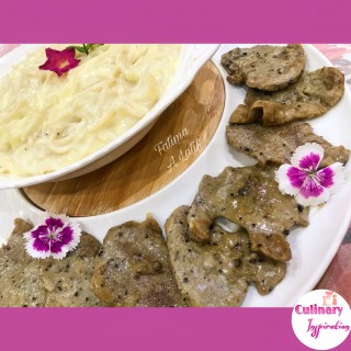 Pepper Fillet Steak And Saucy Spaghetti