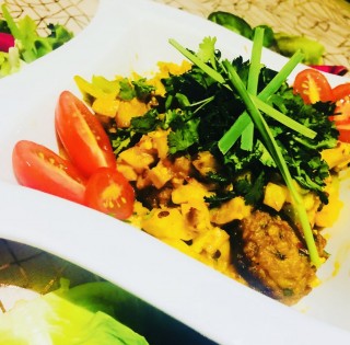Chicken Kabaab With Peri Peri Lemon Butter Sauce Casserole