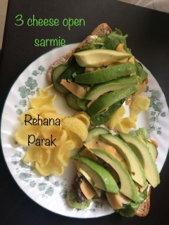 3 Cheese & Avocado Open Sarmie