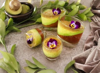 Avocado Chocolate Coffee Layered Mousse