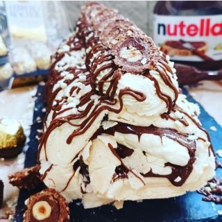 Nutella Meringue Roulade