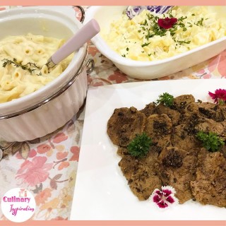 Thyme Infused Fillet Steak, Potato Salad & Pasta