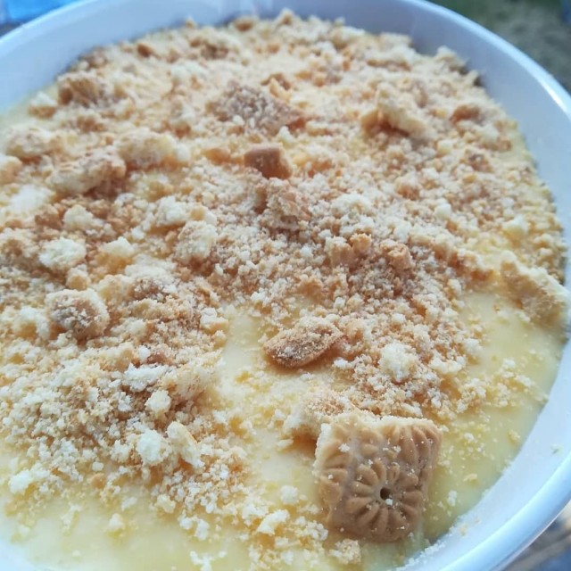 Quick Custard And Tennis Biscuit Dessert