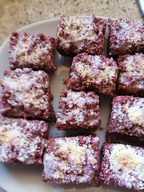 Red Coconut Squares