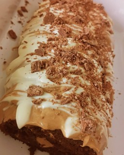 Chocolate Caramel Swiss Roll
