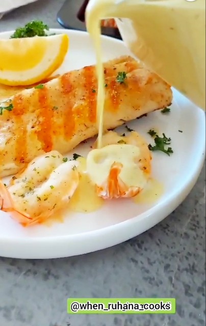 Lemon Butter Sauce Prawns