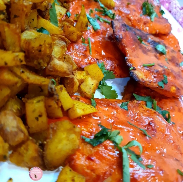 Tandoori Fillets With Spicy Potato Cubes