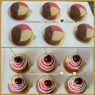 Neapolitan Cup Cakes