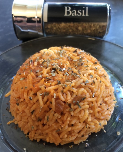 Spicy Tomato/basil Rice (pepe’s Inspired)