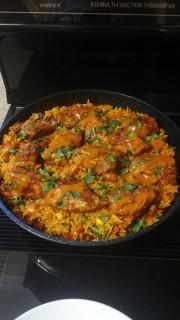 Chicken Strips And Spicy Rice