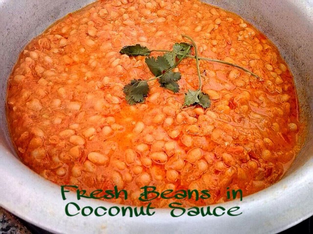 Fresh Beans In Coconut Sauce