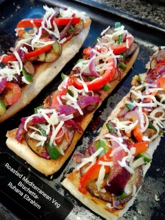 Roasted Mediterranean Veg Bruchetta