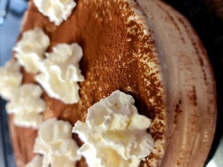 Tiramisu Cake With A Sticky Mocha Syrup