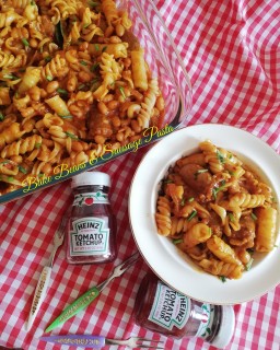 Bake Beans & Sausage Pasta By Sumi.