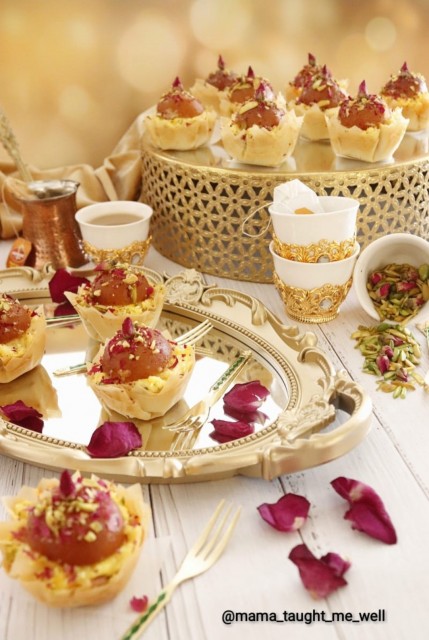 Gulab Jamun Cheesecake Cups