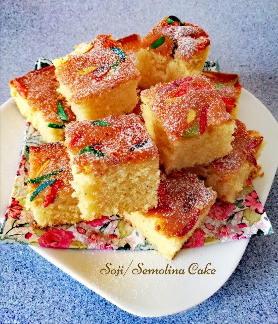 Soji /semolina Cake