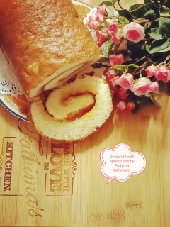 Swiss Roll Filled With Apricot Jam