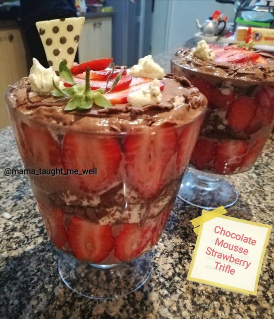 Choc Mousse Strawberry Trifle