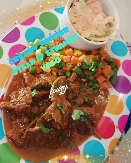 Creamy Pepper Steak