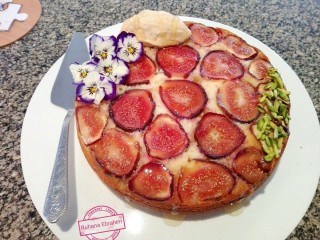 Fig Pistachio Honey Cake