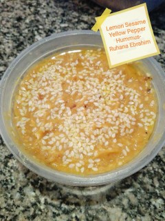 Lemon Sesame Yellow Pepper Hummus