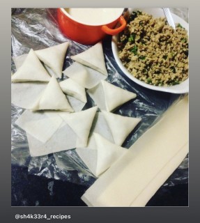 Chicken Mince Samosa/ Cheesy Chicken Spinach Samosas