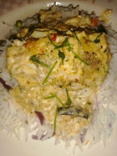 Creamy Green Masala Baked Fish
