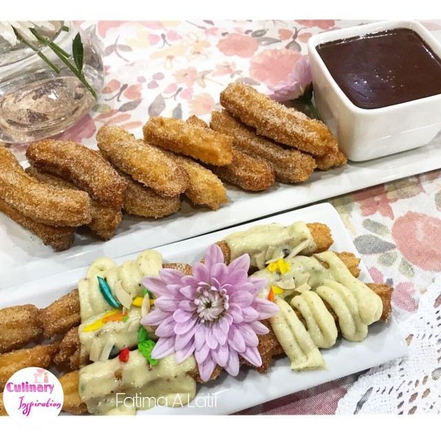 Churros With Burfee Topping Or Choc Sauce