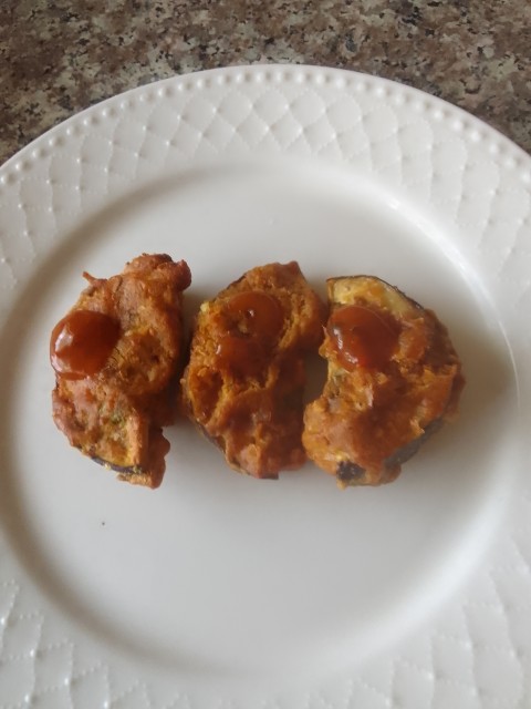 Airfried Brinjal Bhajias