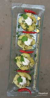 Garlic Parmesan Smashed Potatoes