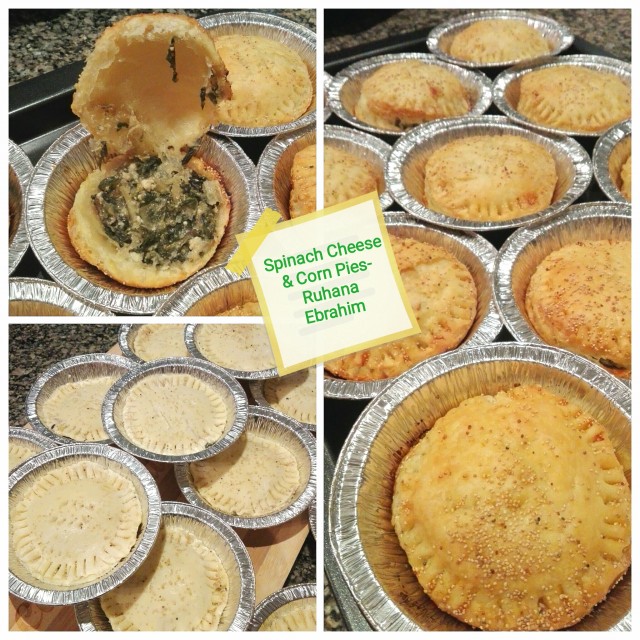 Spinach Cheese & Corn Pies