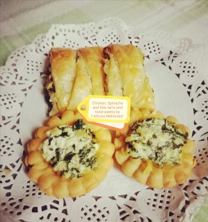 Chicken, Spinache, Cream Cheese, Fete In Mini Savoury Tart
