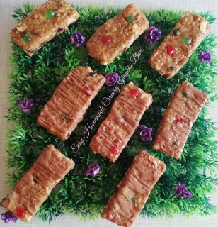 Easy Home Made Crunchy Granola Bars.