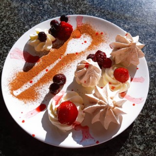 Small Batch Of Meringues Made From Left Over Egg Whites From Chocolate Chip Cookie Recipe