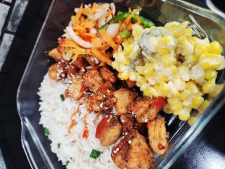 Orange Chicken And Toasted Sesame Fried Rice