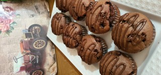 Nutella Stuffed Double Chocolate Muffins