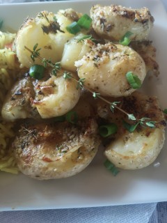 Garlic And Herb Smashed Potato