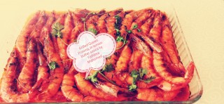 Grilled Pink Queen Prawns With Lemon Butter Sauce