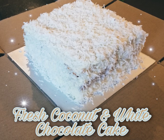White Chocolate Coconut Cake