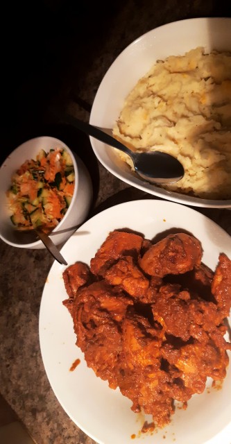 Masala Chicken  & Mashed Potatoes