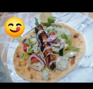 Morrocan Chicken Kebaabs & Flat Naan Bread